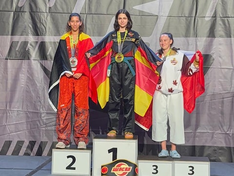 Als trots lid van Team Belgium liet Celya er vanaf de eerste minuut geen gras over groeien.
