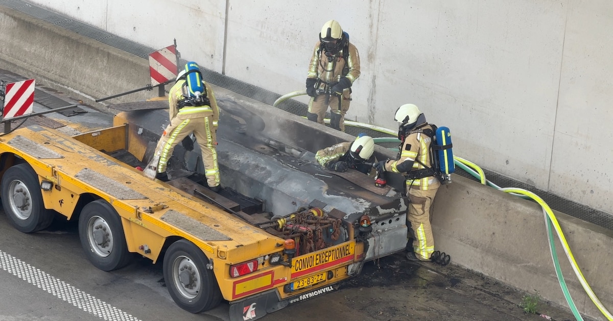 Brandweer rukt uit voor brandende trailer van vrachtwagen op A11 in Westkapelle | Knokke-Heist