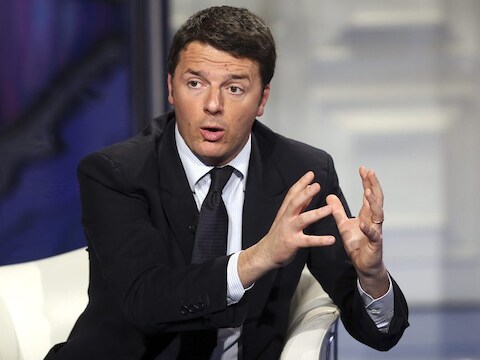 Matteo Renzi, leider van de PD en volgens velen de opvolger van Letta, indien die af zou treden als premier.