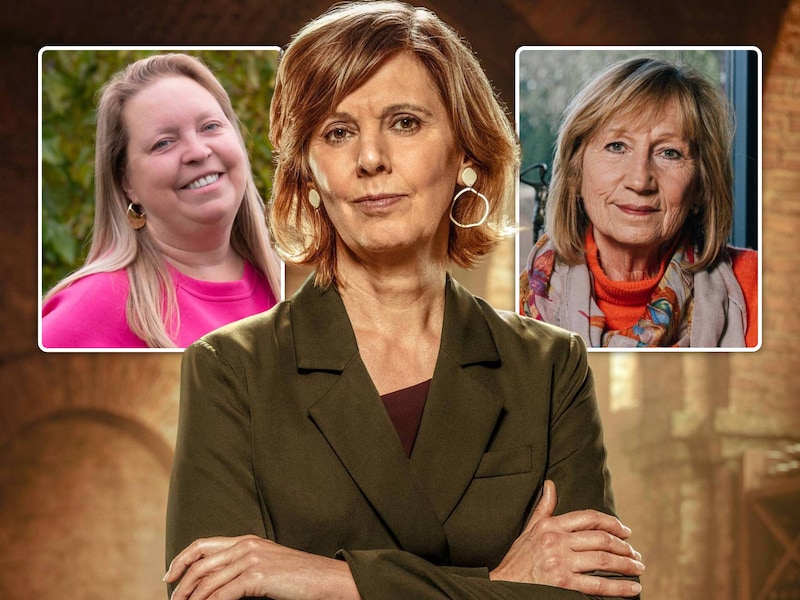 Karla getuigde in ‘De mol’ moedig over borstkanker. Sofie (inzetje links) en Anita (inzetje rechts) zijn daar heel blij mee.