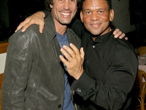 Jeffrey Pollack (links) en zijn zakenpartner Benny Medina.