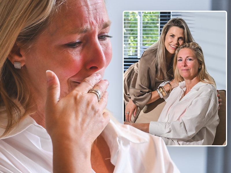 Cindy Dexters vindt steun bij zus Tanja na het overlijden van haar echtgenoot aan jongdementie.