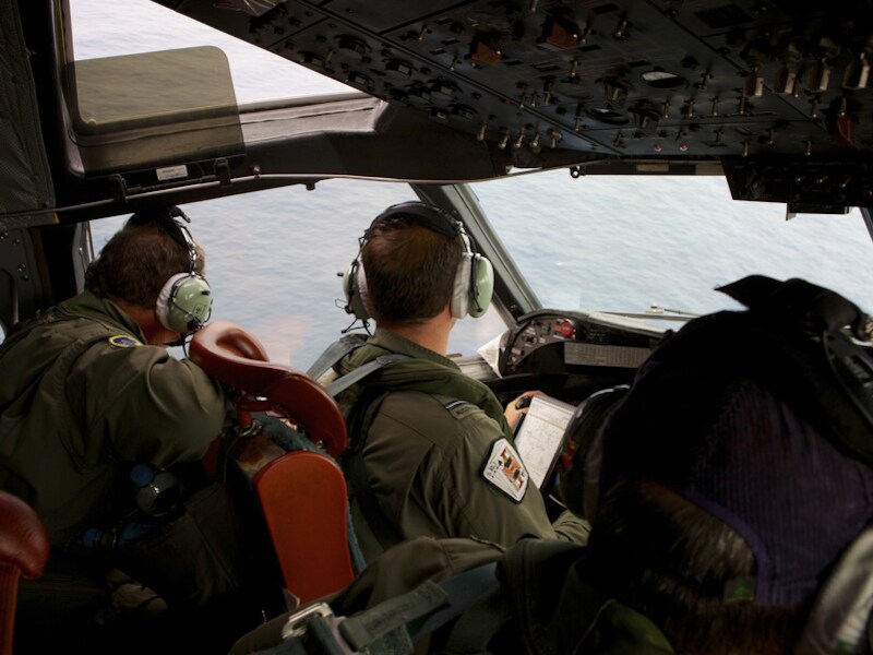 Australische mariniers speuren de Indische Oceaan af.