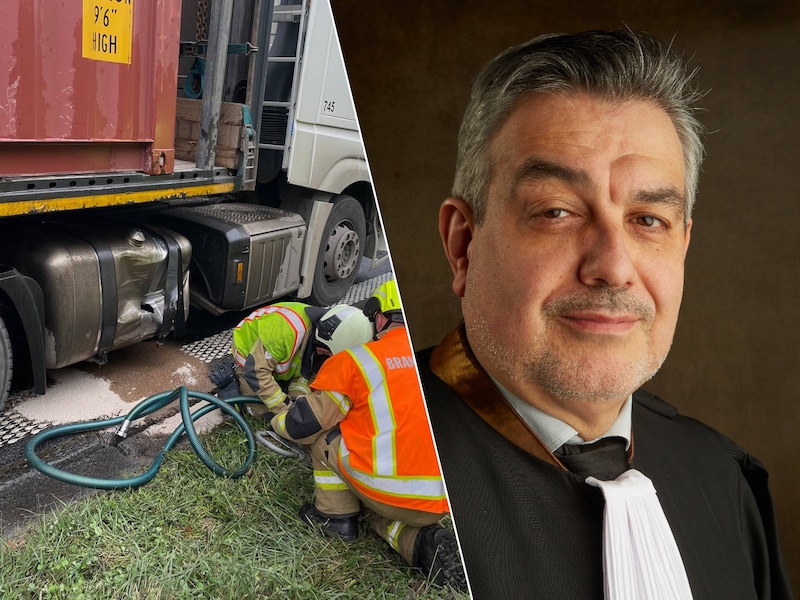Illustratie mazouttank vrachtwagen / Advocaat Stefaan Bonte