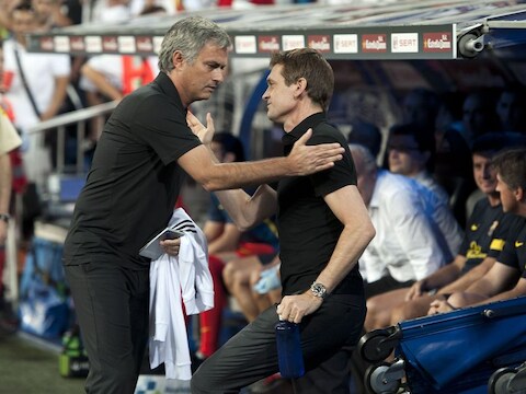 Mourinho en Vilanova hielden het opvallend sereen vanavond