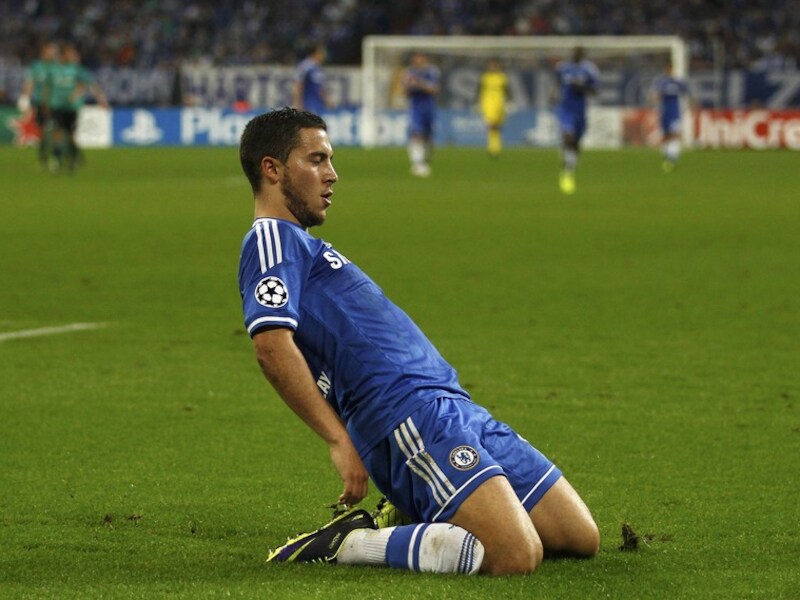 Eden Hazard bereidde de 0-2 voor en scoorde zelf de 0-3.
