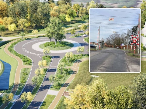 Smalle spooroverweg maakt plaats voor brug en rotonde: Doornpark krijgt rechtstreekse aansluiting op N70