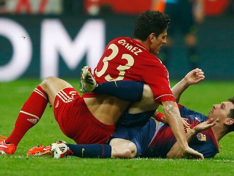 Messi en co lagen letterlijk onder.