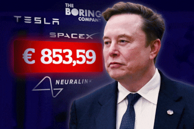 Hij verdient 3,1 miljoen euro per uur. Dit zijn de waanzinnige cijfers achter het fortuin van Elon Musk