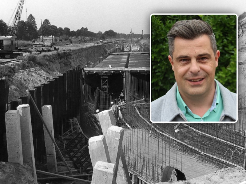 Een archiefbeeld van de inkokering van de Mandel in Izegem., Inzet: Cultuurschepen Sam Weyts (Vlaams Belang) uit Izegem.