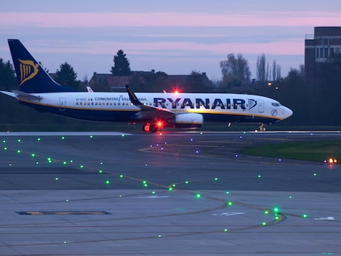 Een Ryanairvlucht op Brussels South Charleroi.