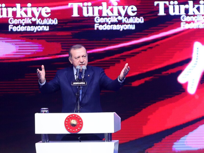 De Turkse president Recep Tayyip Erdogan