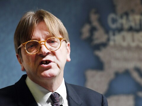 Oud-premier, brexitonderhandelaar en Europees parlementslid, Guy Verhofstadt.