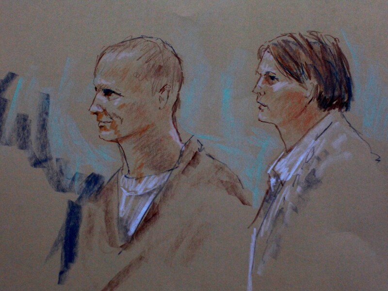 Rechtbankschets van Jared Lee Loughner.