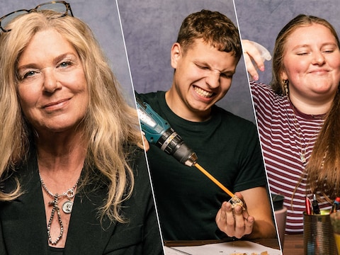 Kotmadam Barbara Sarafian verwelkomt onder meer Stefan uit Oekraïne en de Oost-Vlaamse Eléa.