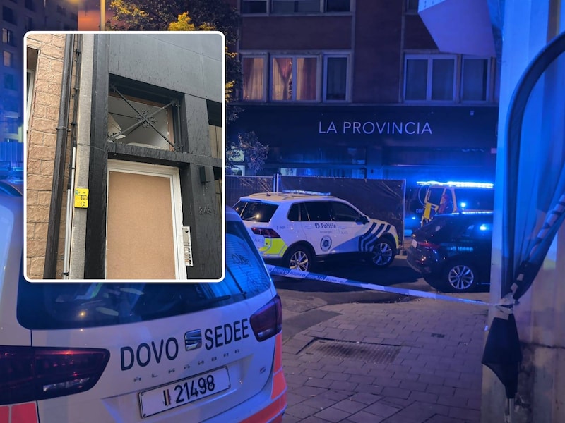 De explosie die donderdagnacht plaatsvond in de Provinciestraat trof de deur (inzet) vlak naast de koffiezaak La Provincia. Vrijdag opende de zaak toch de deuren. 