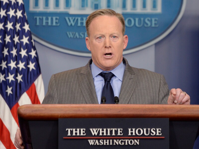 Woordvoerder van het Witte Huis, Sean Spicer.