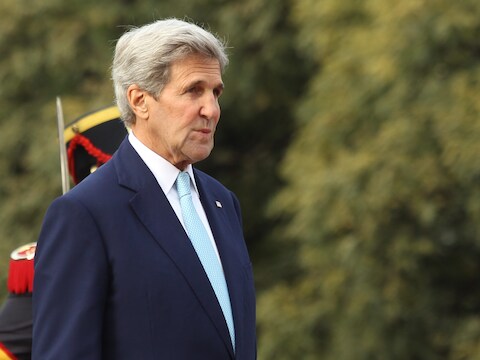 De Amerikaanse minister van Buitenlandse Zaken John Kerry.