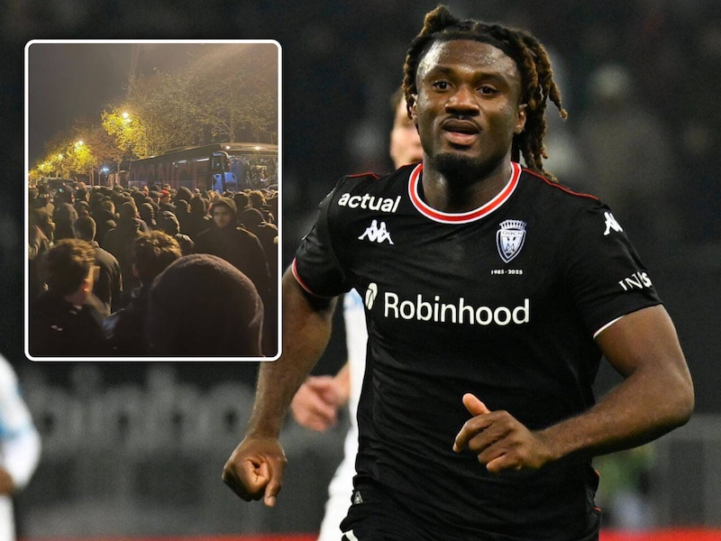 “Ze werden meermaals in de intieme delen geslagen”: verschillende Nice-spelers, onder wie Moffi (ex-Kortrijk), aangevallen door boze eigen fans