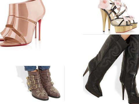 Schoenen van Louboutin, Chloe, Charlotte Olympia en Lanvin.