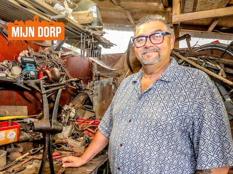 Erwin David in zijn atelier.