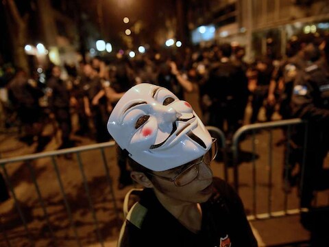 Protesten in Rio de Janeiro, Brazilië.