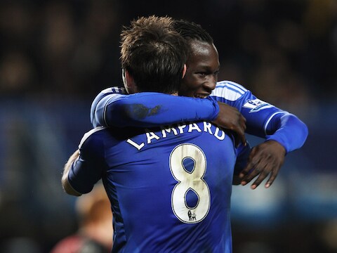 Lukaku is blij als een klein kind met de 4-0 van Lampard.