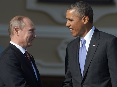 Russisch president Poetin en Amerikaans president Obama.