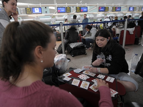In afwachting van een casino werd er al duchtig gekaart op de luchthaven van El Prat.