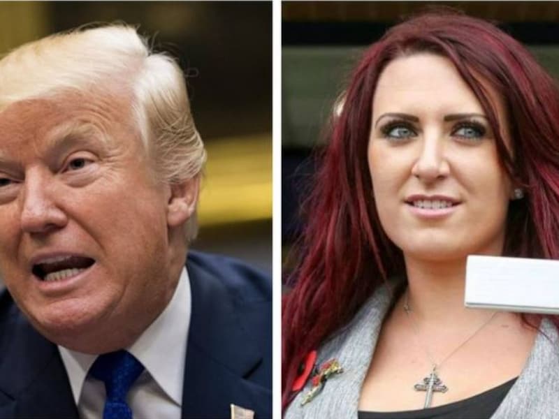 Ultrarechtse Britse leidster smeekt Trump: "Zorg dat ik niet in cel vlieg"