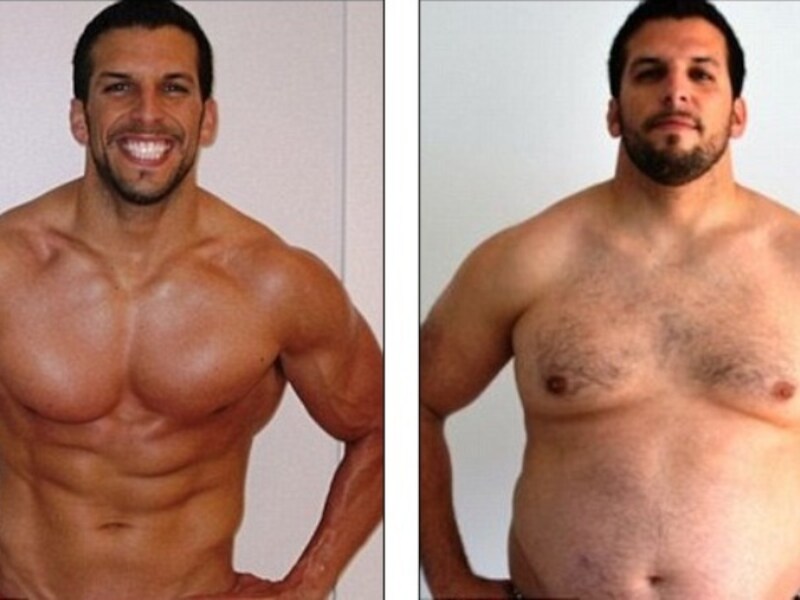 Drew Manning tijdens zijn experiment 'Fit 2 fat 2 Fit'