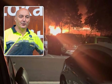 Een picknicktafel aan de Curielaan in Schoten vatte in de nacht van vrijdag op zaterdag vuur, waarna de vlammen oversloegen op de overkapping van een petanquebaan. Inzet: korpschef Jack Vissers.