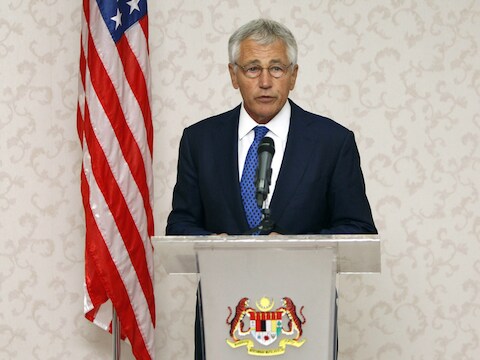 Defensieminister Chuck Hagel.