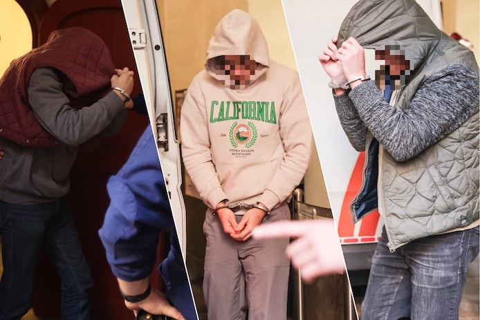 de-drie-verdachten-van-de-moord-op-heidi-de-schepper-bij-het-binnenkomen-van-de-raadkamer-michael-d-nick-geys-en-nick-m
