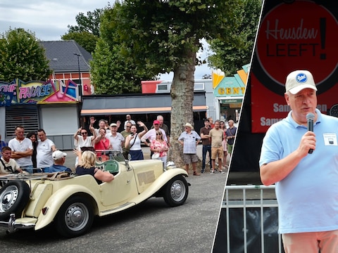 Heusden leeft tijdens het Oldtimertreffen. Inzet: Guy De Schuyter presenteert