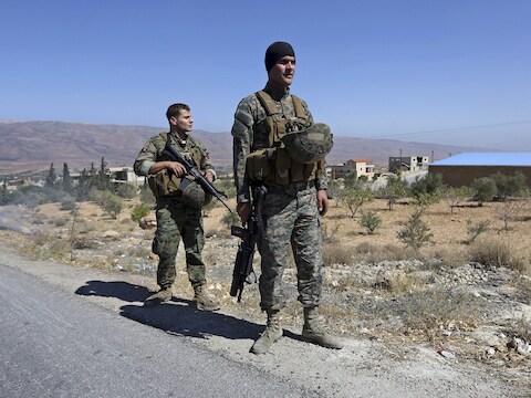Archiefbeeld van Libanese militairen bij Arsal.