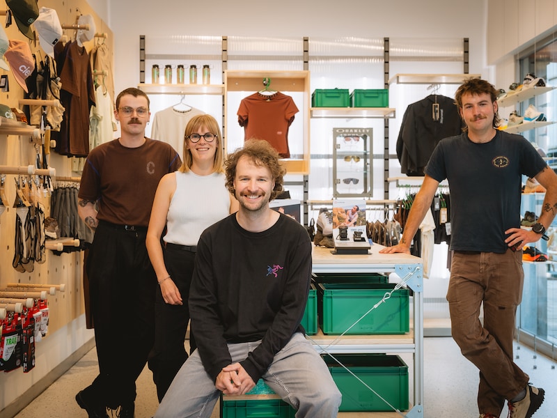 Een deel van het team van Avventura: Maxime, Iris Van Calster, Pieter-Jan Minnebo en Tom Decleir. 