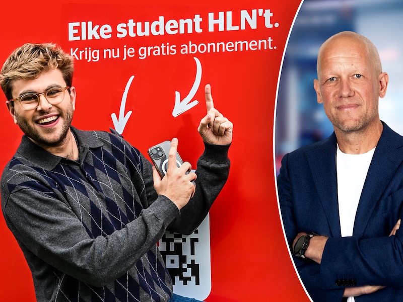 HLN-journalist Jonas Lips en hoofdredacteur Dimitri Antonissen.