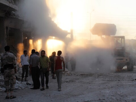 Een beeld uit Aleppo.