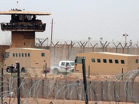 De Abu Ghraib gevangenis in Bagdad.