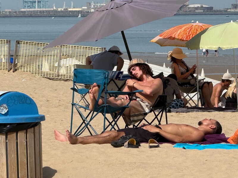 Zonnekloppers in Knokke-Heist. 