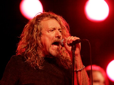 Robert Plant van Led Zeppelin.