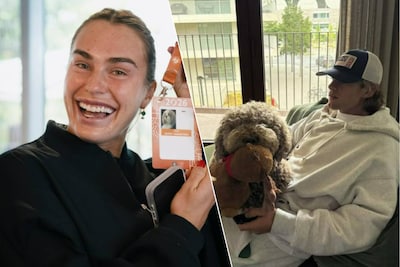 Een persoonlijke accreditatie en een massage: ook de trouwe viervoeters van Zizou Bergs en Aryna Sabalenka komt niets tekort op Roland Garros