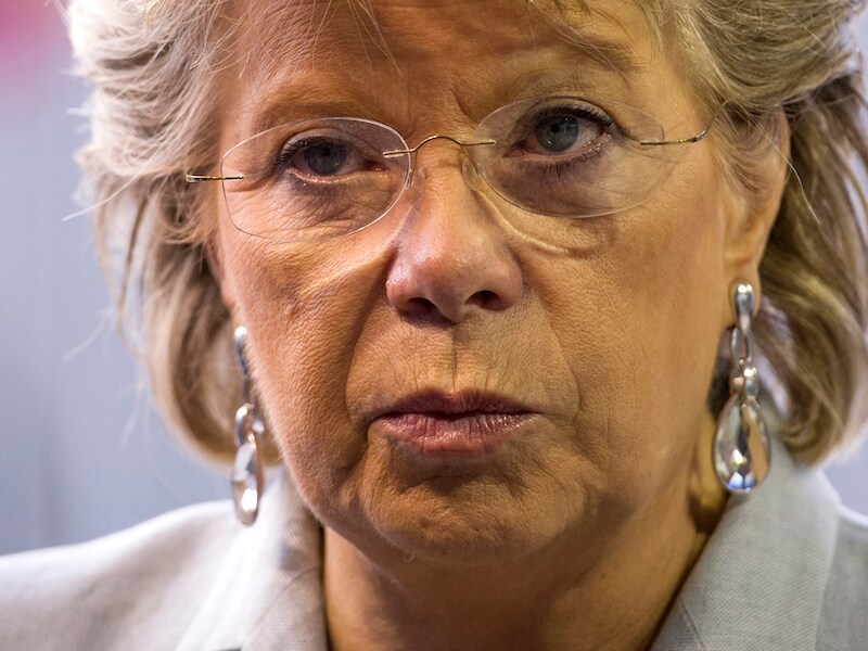 "We moeten met een sterke gezamenlijke stem richting de VS spreken", aldus eurocommissaris Viviane Reding.