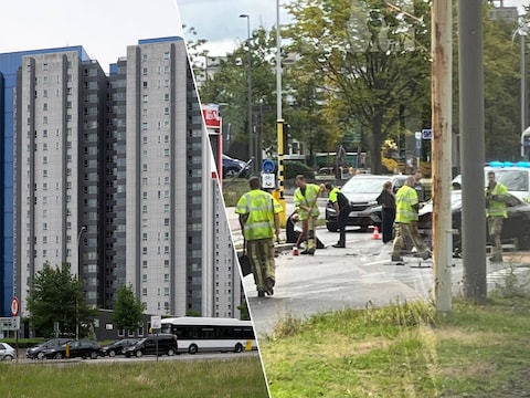 Het incident deed zich voor ter hoogte van het oprittencomplex. Twee wagens waren bij het ongeval betrokken. De brandweer kwam ter plaatse om het wegdek vrij te maken.