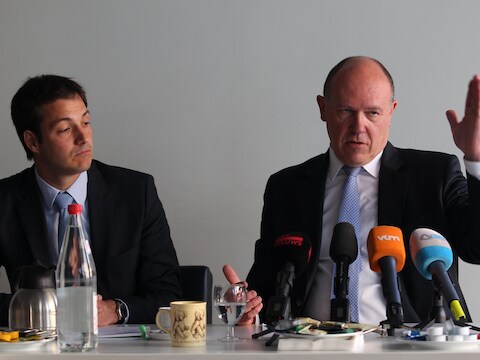 Alexander De Croo en Sas van Rouveroij.