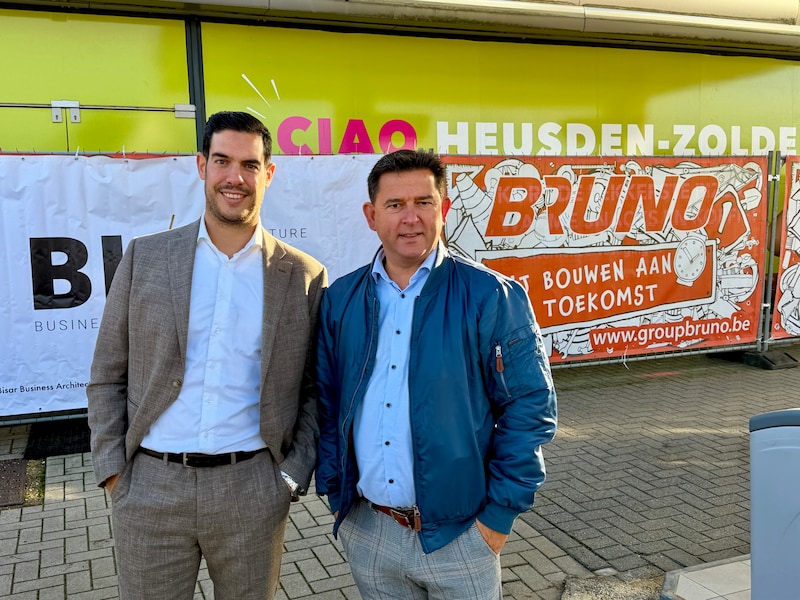 Group Bruno begint met afbraakwerken in Heusden en bouwt de 25ste Bruno Foodcorner in Limburg. - Burgemeester Mario Borremans (G.O.E.D)