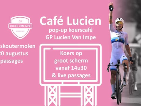 Pop-up koerscafé 'Café Lucien' bevindt zich aan de Kruiskoutermolen.