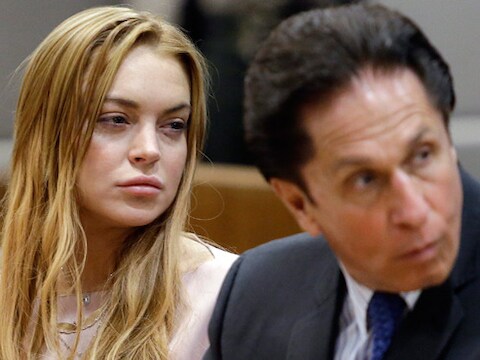 Lohan tijdens haar proces vorige maand