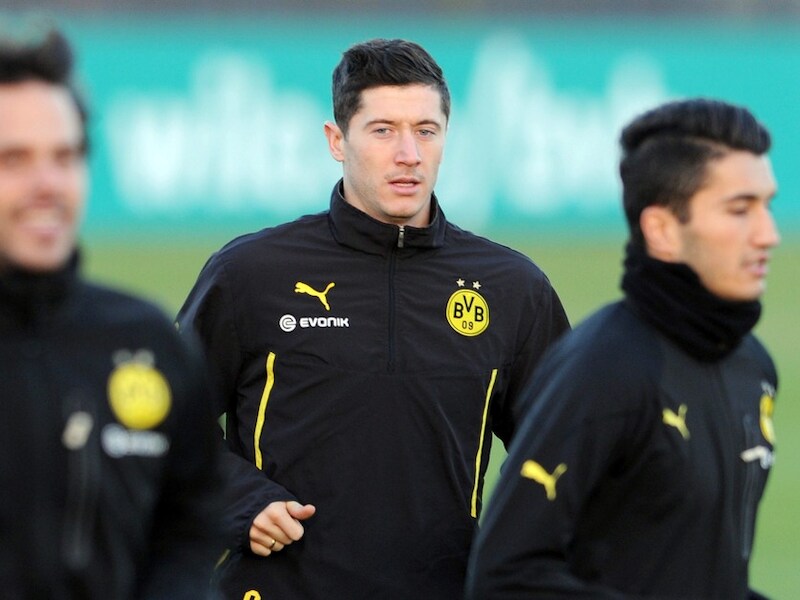 dortmund-spits Robert Lewandowski, die komende zomer overstapt naar Bayern München, voelt zich niet meer op zijn gemak.